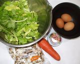 セロリの葉のスープ♪簡単高血圧症漢方薬膳作り方1写真