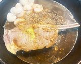 海老と一緒に。わさび醤油のビーフステーキ作り方4写真