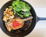 海老と一緒に。わさび醤油のビーフステーキ作り方5写真