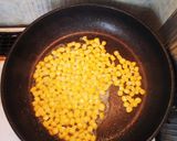 簡単☆豆苗とコーンのバター炒め作り方1写真