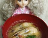リカちゃん♡ネギと芝海老の出汁味噌汁作り方14写真