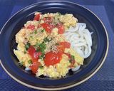 トマトと卵炒めうどん作り方9写真