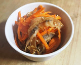 簡単！万能くろ酢とにんじんほたての皮煮作り方4写真