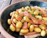 ５分で簡単♪大豆のペペロンチーノ風作り方3写真