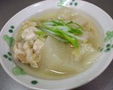 塩＆酒だけ　シンプルな鶏大根のスープ煮♡作り方6写真