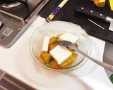 甘〜い☆クリームチーズのカボチャサラダ作り方4写真