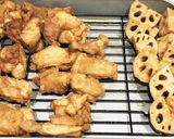 蓮根と鶏もも肉の【甘辛唐揚げ】作り方5写真
