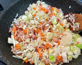【無水】白菜とベーコンの炊き込みご飯作り方4写真