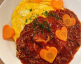 焼肉の生だれで作る ハートフルオムライス作り方12写真