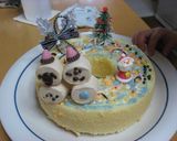 シフォンにお絵描き☆リースケーキ作り方5写真