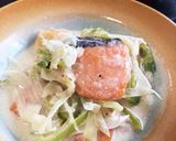 ＊材料3つ簡単副菜＊鮭と長ネギのミルク煮作り方5写真