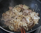 蓮根と豚肉の生姜甘辛炒め作り方4写真