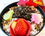 令和四年　如月8　アジおかか青のり弁当作り方1写真