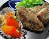 令和四年　如月8　アジおかか青のり弁当作り方4写真