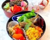 令和四年　如月8　アジおかか青のり弁当作り方7写真