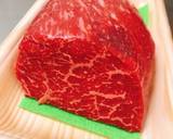 にんにくわさび醤油で！牛もも肉のたたき作り方1写真