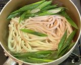 九条ネギの卵とじうどん作り方4写真