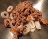 竹輪と納豆の味噌和え作り方2写真