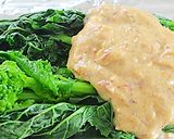 菜花のかつお節入りみそマヨ焼き♪作り方3写真