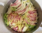 ＊白菜と豚こまで白湯スープの重ね蒸し＊作り方3写真