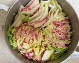 ＊白菜と豚こまで白湯スープの重ね蒸し＊作り方3写真