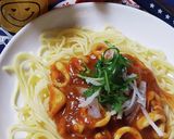 【超簡単】若イカのミートソースパスタ作り方6写真