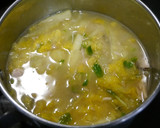 簡単！ツナと白菜のお味噌汁　+きくらげ作り方4写真