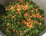 農家の食卓〜葉っぱも丸ごとにんじんの佃煮作り方1写真