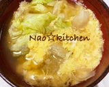 レタスのかき卵お味噌汁作り方5写真