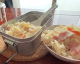 メスティンで寄せ鍋ご飯作り方10写真