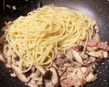 簡単！たっぷりきのこのクリームパスタ作り方5写真