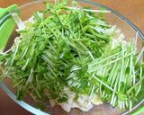 レンチンキャベツと豆苗のあえもの作り方1写真