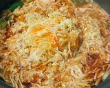 千切り野菜たっぷりの豚しゃぶ鍋作り方3写真