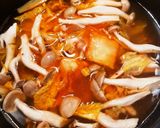 キムチとポーチドエッグ入りのお味噌汁作り方2写真