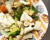 レンジ肉無豆腐梅風味照り焼き野菜炒め作り方15写真