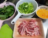 絶品♡小松菜と豚肉の炒めもん♡♡作り方1写真