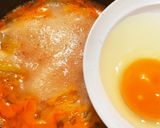 キムチとポーチドエッグ入りのお味噌汁作り方3写真