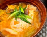 キムチとポーチドエッグ入りのお味噌汁作り方5写真