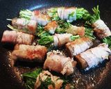ゴボウと水菜の肉巻き作り方4写真