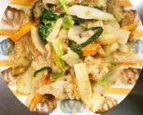 簡単チゲうどん味豚こま大根青椒肉絲風作り方16写真