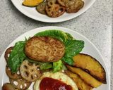 かぼちゃとれんこんの揚げ焼き作り方7写真