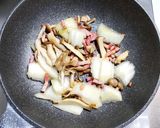 ベーコンに干しエビと白菜の塩焼きそば作り方4写真