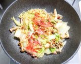 ベーコンに干しエビと白菜の塩焼きそば作り方6写真