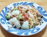 ベーコンに干しエビと白菜の塩焼きそば作り方7写真