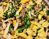 春菊入りオイスターそぼろ丼作り方4写真