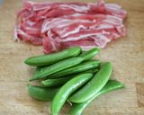 スナップエンドウの肉巻き作り方1写真