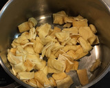 油揚げとネギと白菜の生姜スープ作り方1写真