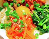 レンジで＊野菜たっぷりピリ辛ビビンうどん作り方1写真