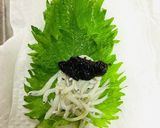 海苔の佃煮活用　しらすと佃煮の大葉巻き作り方1写真