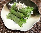海苔の佃煮活用　しらすと佃煮の大葉巻き作り方2写真